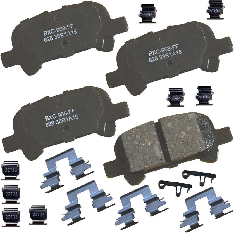 Bendix Premium SBC828 Ceramic Rear Brake Pads for Toyota Avalon 2007-2000, Camry 2006-2000, Solara 1999, Solara 2008-2001 - Image 1